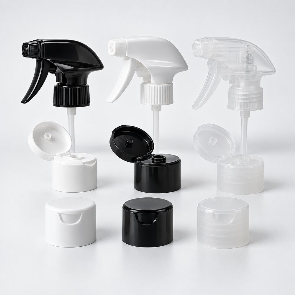 Flip-top, disc-top and trigger-spray closures