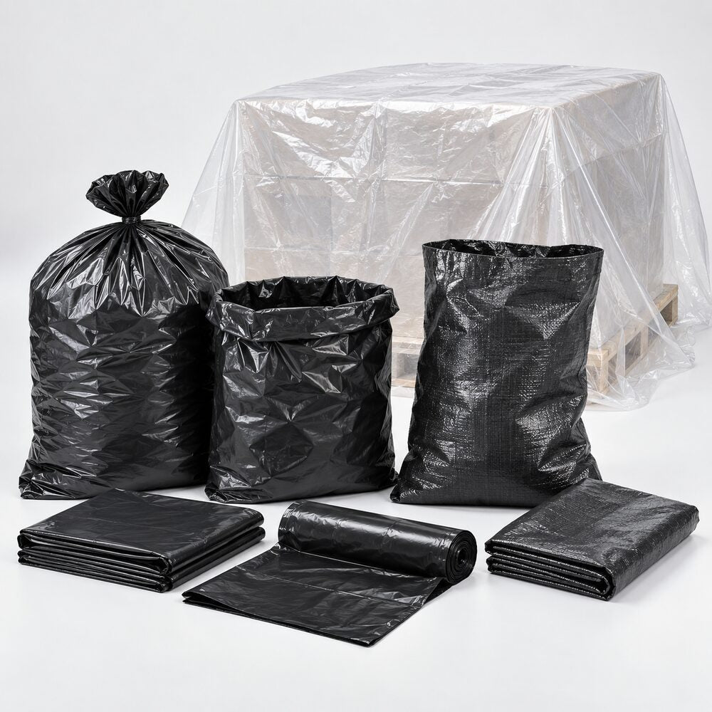 Heavy-duty blue polythene sacks
