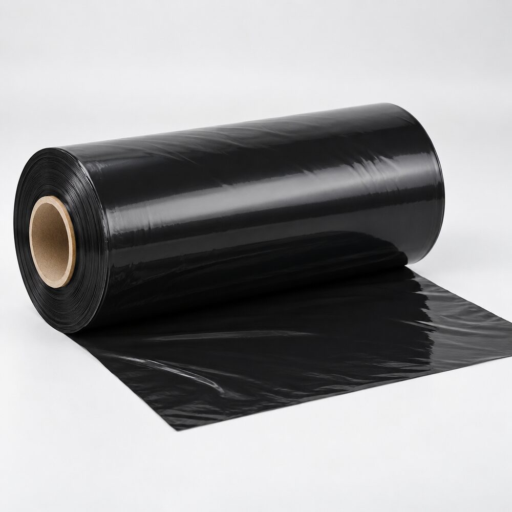Black PE shrink film roll
