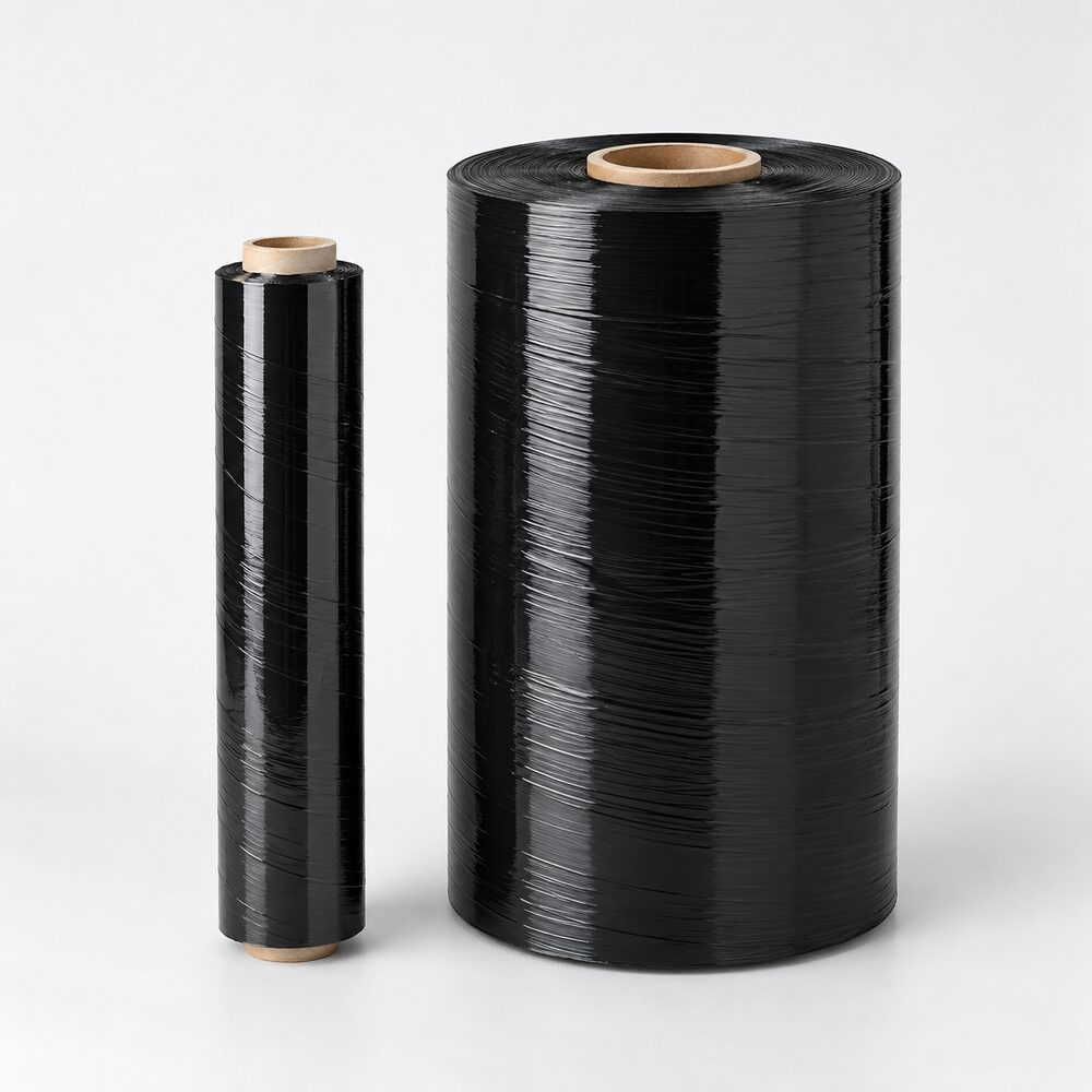 Black pallet stretch film rolls